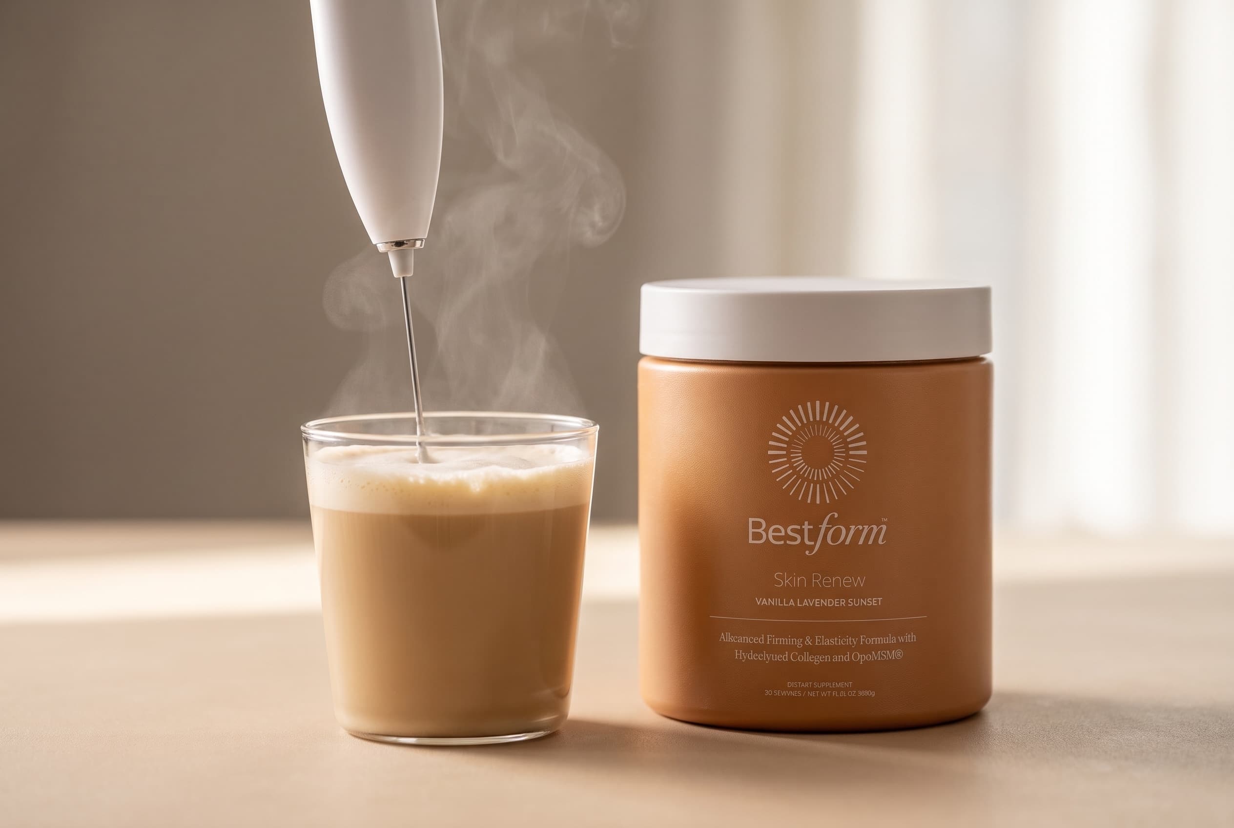 BestForm wireless frother in use