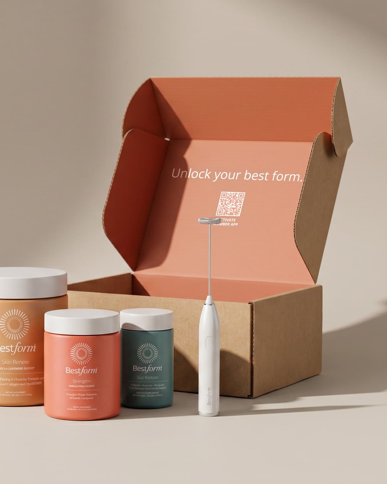 The Complete System open box with jars and wireless frother