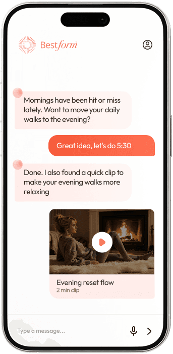 Phone UI showing progress